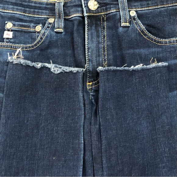 AG Adriano Goldschmied The Legging Super Skinny Raw Hem Blue Jeans Size 27 - Picture 9 of 10
